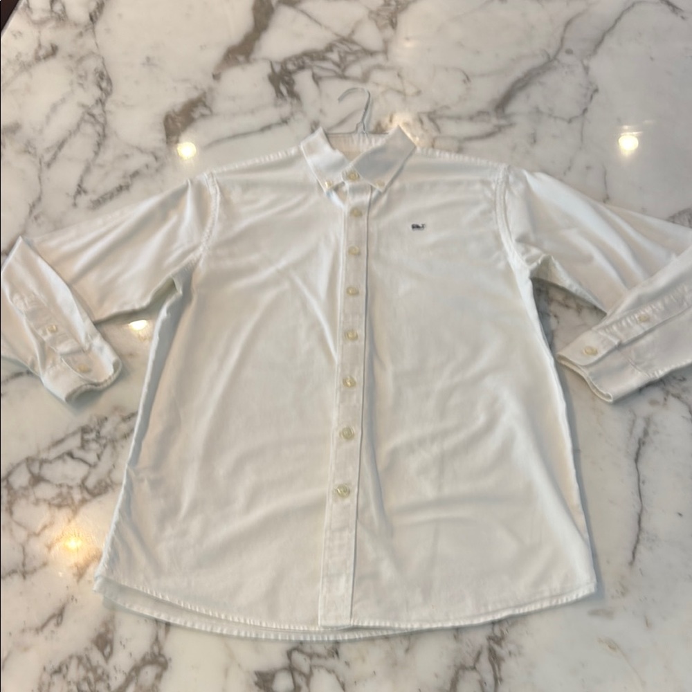 Vineyard Vines Whale White Button-Up Shirt